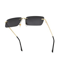 besbomig Vintage Gafas de Sol Rectangulares Sin Montura para Mujer y Hombre - Gafas Retro con Protección UV para Conducir y Deportes al Aire Libre en oferta