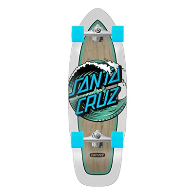 Santa Cruz x Carver Wave Dot Cut Back Surf Skate 9.75