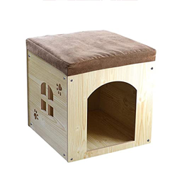 FMOPQ Pets Kennel Dog Houses Cat House Cats Bed For Indoor Multi Function Use For Entryway Shoes Bench Seat Dog Log Cabin For Small Pets precio