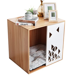 BingoPaw Cama Perro Pequeños Gato: Cama Gato Gueva Caseta Iglú para Perros Gato Mueble Estilo Mesita de Noche Auxiliar Casa Casita para Mascotas con C precio