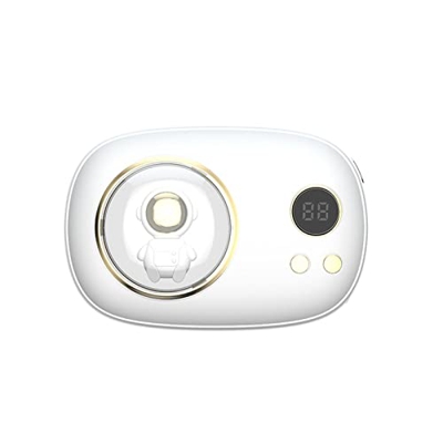 KINHA Mini Calentador de Manos con Pantalla de número de Espacio, Calentador de Manos de 10000 mAh con Dibujos Animados, Calentador de Manos 2 en 1, C
