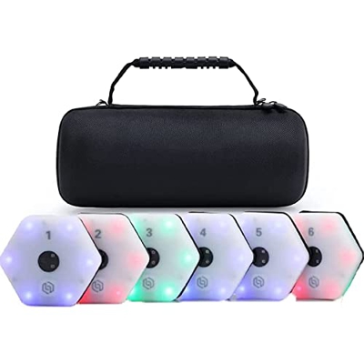 GKPLY Lámpara de Entrenamiento de reacción de Agilidad de Velocidad de Forma Hexagonal, Entrenador de Luces de Fitness Deportivo portátil para Mejorar