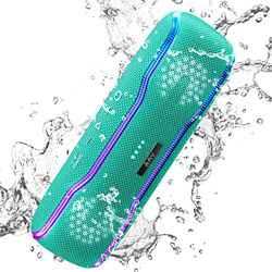 AY Altavoz Bluetooth Potente Portatil, IPX7 Impermeable Altavoz Bluetooth 5.3 con Luz LED de Color y Graves Ricos. en oferta