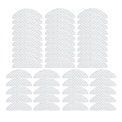 OiTtO 50Pcs Mops Cloths Disposable Wipes Parts Accessories Fit For XIAOMI ROIDMI Eve Plus Robot Cleaner Sweeper Nice Product (Color : White) (Color : 