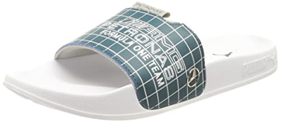 PUMA MAPF1 Leadcat 2.0, Sandalias Unisex Adulto, Multicolor White-Blue Coral, 46 EU