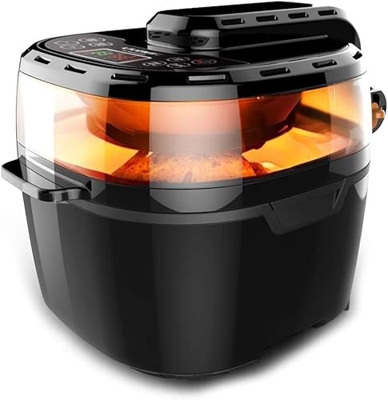 Freidora de aire sin aceite de 10.4 QT Pantalla LCD digital visual de 1200w Freidora de aire Horno tostador Freidora de aire Horno tostador Hornear Pa