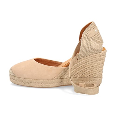 Unisa CARNOT_22_KS, Sandalias con cuña Tipo Alpargatas Mujer, Skin, 36 EU