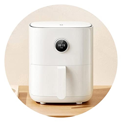 Freidora De Aire Freidora Doméstica Sin Aceite Freidora Inteligente Todo En Uno Freidora Multifunción Freidora De Gran Capacidad (Color : Blanco, S : 