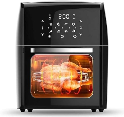 Freidora de aire eléctrica 1800W 220V 12.5L LED Pantalla táctil digital Horno con temporizador Control de temperatura Fuente de alimentación Hogar Ant