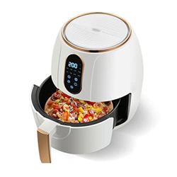 Freidora De Aire De 4L Freidora De Aire Casera Freidora Eléctrica Automática Máquina De Batatas Al Horno Freidora De Aire Sin Aceite (Color : Blanco,  en oferta