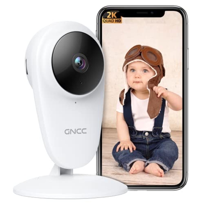2k Camara Vigilancia Bebe, Vigilabebes con Vision Nocturna, Monitoreo Remoto de Aplicaciones, Audio bidireccional, Funciona con Alexa y Google Assista