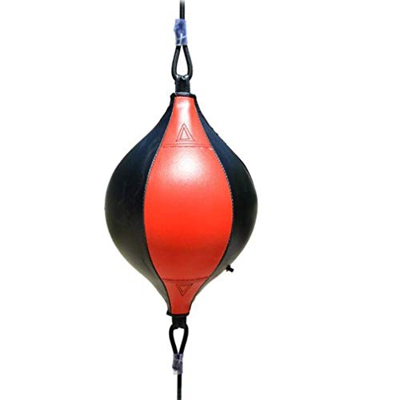 TYAGY Cajas de bolas de doble extremo hechas de cuero sintético con bomba y gancho, bola de velocidad de boxeo de doble extremo, bola de boxeo MMA par