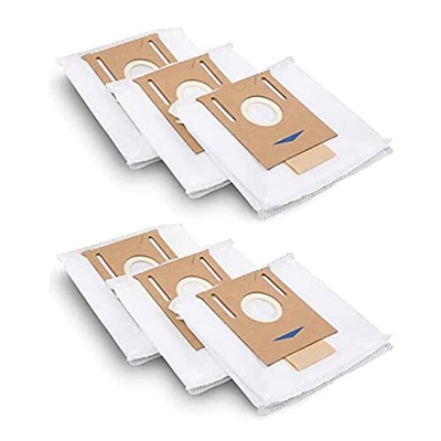 Bassulouda 6 bolsas de polvo desechables para estación Deebot 2.5L, funciona con robot aspirador y limpiador de fregona T8 y T8