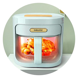 Freidora De Aire Doméstica Freidora De Aire Visual Horno Eléctrico Freidora De Aire Multifunción Freidora Eléctrica Sin Aceite Automática (Color : Gre características