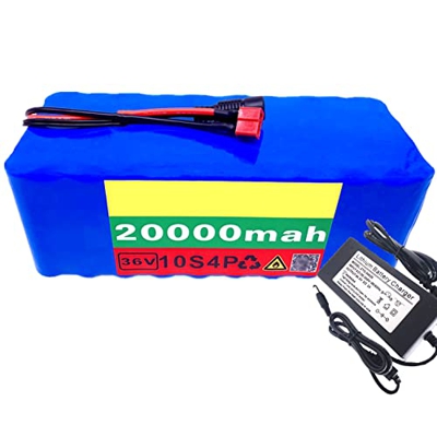 Batería Iones Litio 36V 20Ah Ebike Paquete Baterías 10S4P 6Ah para Motor 50W-500W para Scooter Eléctrico Motocicletas Eléctricas Triciclos Eléctricos 