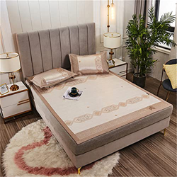 OVAST Estera de enfriamiento, Estera de enfriamiento de Seda de Hielo con Funda de Almohada, colchón, Estera, Ropa de Cama de Verano,A,150 * 200cm (Co en oferta