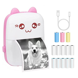 YUMIN Impresora TéRmica PortáTil Mini Papel de ImpresióN Impresora TéRmica de Bolsillo Impresora FotográFica MóVil para TeléFono Inteligente en oferta