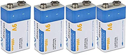 9v 1000mah Lithium-ionbatterij, Oplaadbare Micro-USB-batterijen Voor Microfoonafstandsbediening Gebruik 8 Stuks,5st características