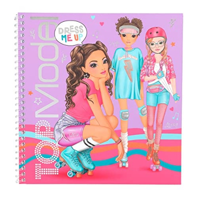 Depesche 12077 Topmodel Tiny Dancer - Libro de Pegatinas Dress Me Up con 24 Páginas para Diseñar Conjuntos de Moda, Cuaderno de Espiral Que Incluye 11