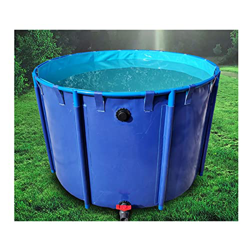 zklaseot Piscinas Desmontables, Redonda Tanque De Lona Impermeable Bolsa De Agua Marco De Banda Gran Capacidad Embalse Pecera Plegable Y Moviéndose (C en oferta