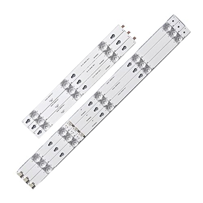 LESLIS 3 unids/Set Tira de LED for iluminación Trasera 8 lámpara Apta for TCL 43quot; TV D43A810 L43F1B L43P1A-F 43HR330M08A2 V5 Shine0n 2D02636 DS-4C