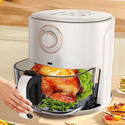 Freidora De Aire Horno 5L - 1200w Máquina Seca Sin Aceite De Potencia Freidora De Aire De Tamaño Familiar Cocina Eléctrica Sin Aceite Antiadherente Ex