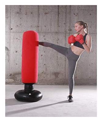 Saco de Boxeo Hinchable de Niños Bolsa de perforación de Fitness Adultos for niños, Engrosamiento Bolsa de perforación Inflable 1.6M Freestanding DE-S