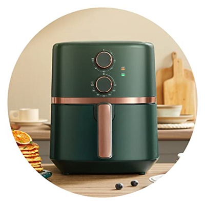 Freidora De Aire Freidora Sin Aceite Gran Capacidad De 4,5L Freidora Eléctrica Totalmente Automática Fabricante De Patatas Fritas (Color : Green, S : 