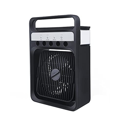 ENERRGECKO Ventilador de Aire Acondicionado PortáTil, Mini Enfriador de Aire Evaporativo con Luz LED de 7 Colores, Ventilador de PulverizacióN Enfriad
