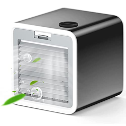 ENERRGECKO Aires Acondicionados MóViles, Mini Enfriador de Aire, Humidificador y Purificador de Aire, con Tanque de Agua y 3 Niveles de Potencia, para características