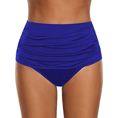 311 Traje de baño Mujer gordita Traje de baño Tankini Tamaño Swim Ruched Waisted Bikini Briefs Plus Parte Inferior de Las Mujeres Trajes de baño Altos