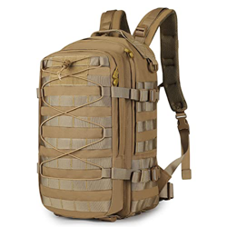 HUNTVP 20L Pequeña Mochila de Asalto Estilo Militar Táctical 1000D Bolsa de Hombro Impermeable de Nylon para Caza Viajar Senderismo,Marrón en oferta
