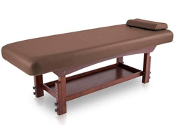 QUIRUMED Camilla de SPA Fija con Base de Madera Arena características