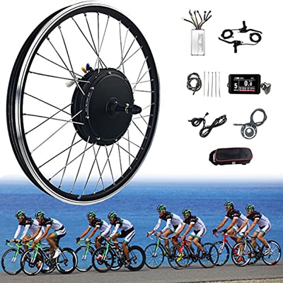 CUZONE Kit de conversión de Bicicleta eléctrica Kit de conversión de Rueda Libre de Rueda Trasera de Bicicleta eléctrica 20"/24"/26"/27,5"/28"/29"/700