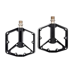 Yajuyi Pedales de Bicicleta de montaña Cuerpo de Aluminio CNC Plano Ancho 3 rodamientos, Pedales para Bicicleta de Carretera BMX Ciclo Plegable Acceso características