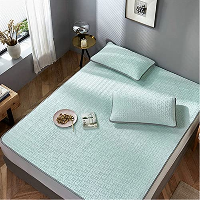 RAFCAR Alfombrillas De Doble Cara Frescas, Alfombrilla Suave De Seda Fresca De Tres Piezas, Lavable, Cómoda, Suave Y Transpirable,B,180×200cm (Color :