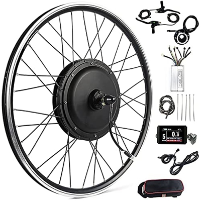 CUZONE Kit de conversión de Bicicleta eléctrica Cassette de Rueda Trasera 20",24",26",27,5",28",29",700c,Kit de Bicicleta eléctrica,Motor de Cubo de B