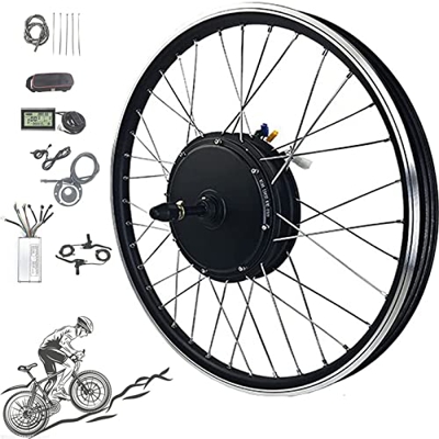 CUZONE Kit de Bicicleta eléctrica Kit de conversión de Bicicleta eléctrica para 20",24",26",27,5",28",29", 700c Rueda Libre Trasera Kit de conversión 