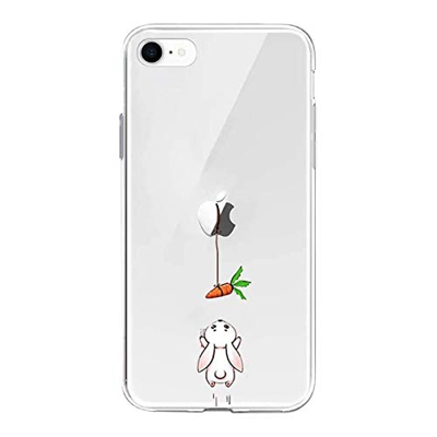 Suhctup Funda Compatible para iPhone SE 2020/iPhone SE2 Fundas, Transparente Dibujos Protección Carcasa Suave Silicona Gel TPU Bumper Ultra-Delgado An