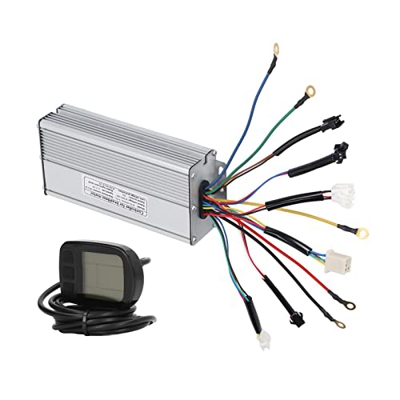 Nannigr Kit de motor de bicicleta eléctrica, conjunto de controlador de motor de bicicleta eléctrica LCD5 completa mano de obra fina impermeable para 