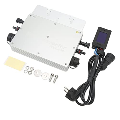 Cuque Inversor de Conexión a Red de 600 W, Alarma de Sobrecarga de Microinversor de Conexión a Red de Procesamiento de Alta Frecuencia Solar para Exte