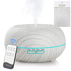 Simpeak Humidificador Ultrasónico 550 ml Difusor de Aromas con Temporizador Humificador Control Remoto para el Hogar Oficina Dormitorio Yoga SPA(con P en oferta