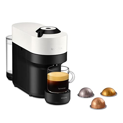 Krups Nespresso VERTUO Pop XN9201 - Cafetera de cápsulas, máquina de café expreso de Krups, café diferentes tamaños, 4 tamaños tazas, tecnología Centr