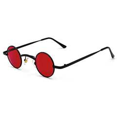 besbomig Mini Retro Gafas de Sol Mujer Pequeñas Vintage Estilo Hippie Gafas Redondas Steampunk Gafas de Sol Polarizadas Moda Protección UV400 Gafas de características
