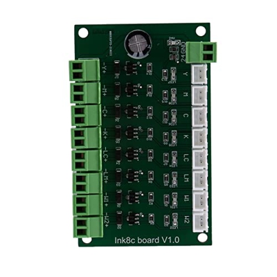 Bumdenuu Tarjeta de alimentación de tinta para impresora de inyección de tinta 24V máquina UV/tarjeta adaptador de alimentación de tinta para impresor