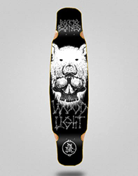 Wood Light Skate Skateboard Longboard Deck Mix Bamboo 46x9 Back to Bones Oliveira en oferta