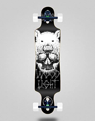 Wood Light Skate Skateboard Longboard Complete 40x9 Drop Back to Bones Oliveira