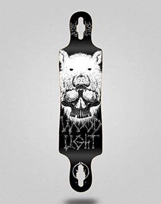Wood Light Skate Skateboard Longboard Deck 40x9 Drop Back to Bones Oliveira
