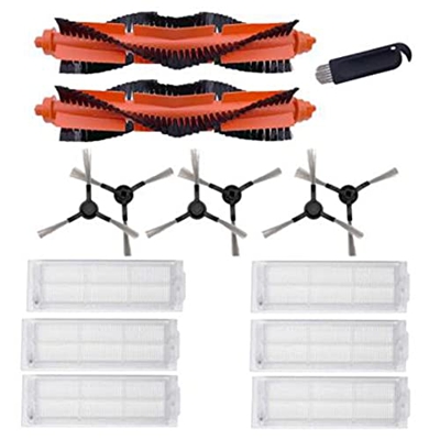 Dellx Cepillo Lateral de Filtro Hepa para Mijia Styj02Ym Stytj02Ym Robot Aspirador, Accesorios de Barrido y Fregado Plástico