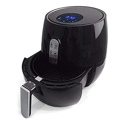 Freidora de aire para uso doméstico Freidoras de aire de 5,2 l Horno sin aceite, pantalla táctil digital LCD, 7 ajustes preestablecidos de cocción, ce